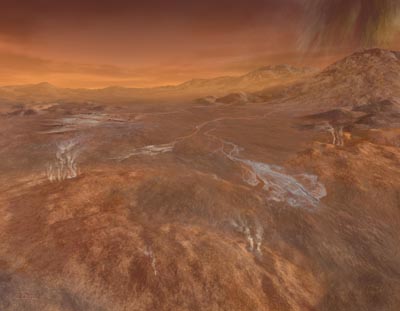 Oberfläche des Titan