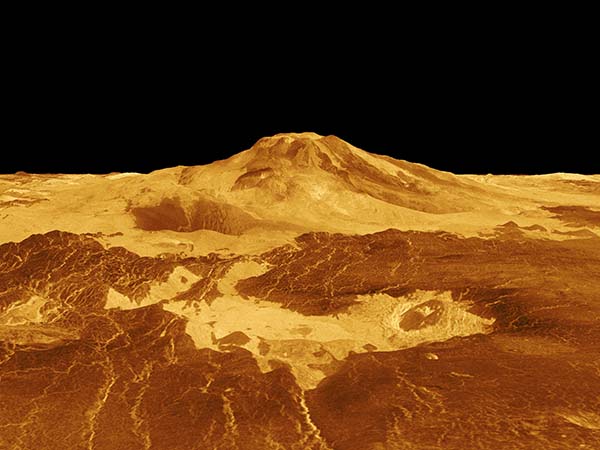 Vulkan auf Venus gesehen von Magellan Vulkan auf Venus gesehen von Magellan