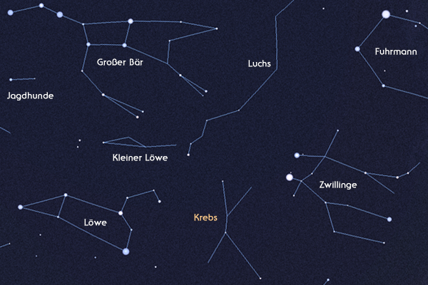 Krebs mit Löwe und Zwillingen
